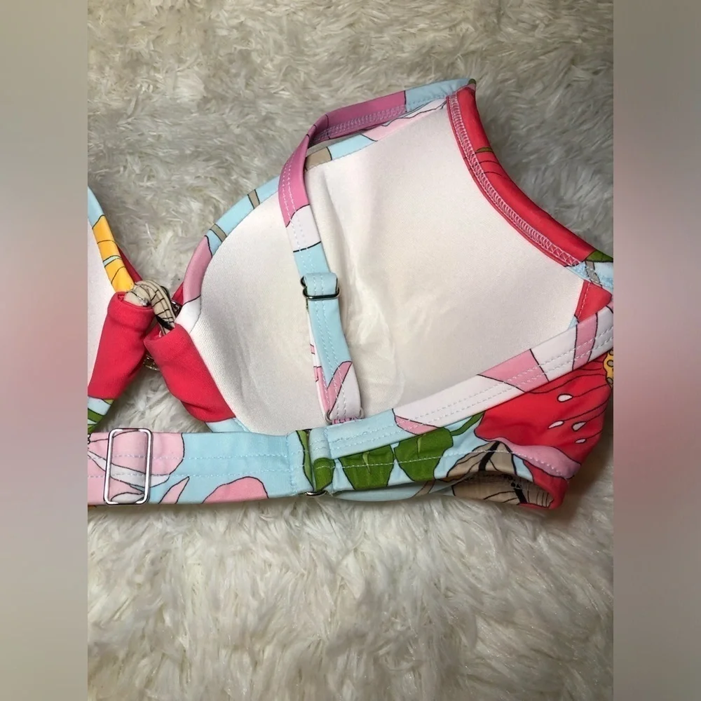 VENUS Pink and Red Bikini Swimwear DD top
